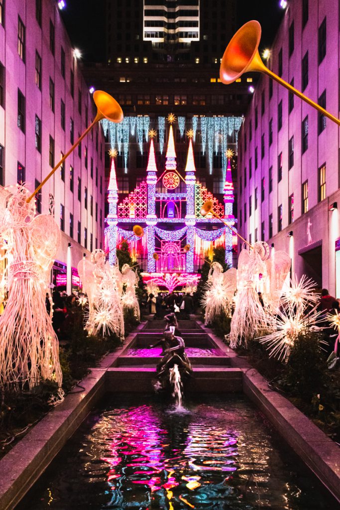 Christmas lights from Rockefeller Center